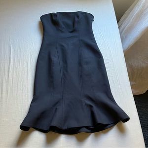 Cinq a Sept dark navy knit strapless mini dress